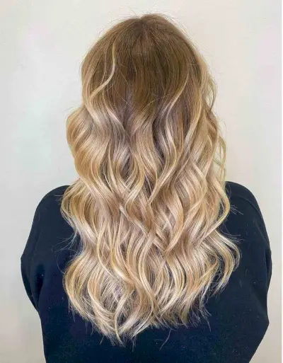 Reverse Balayage Blonde Ombre