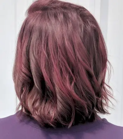 Sweet Light Brown Hair With Magenta Highlights