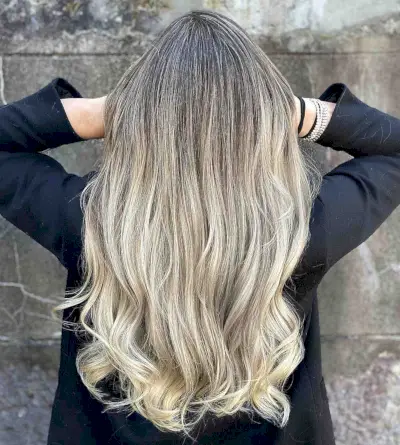 The Best Blonde Balayage with Dark Roots