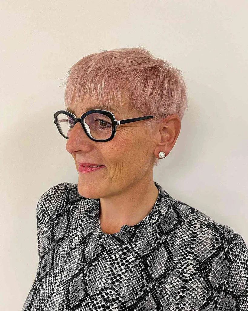 Skimrende lys rosa nisse' title=