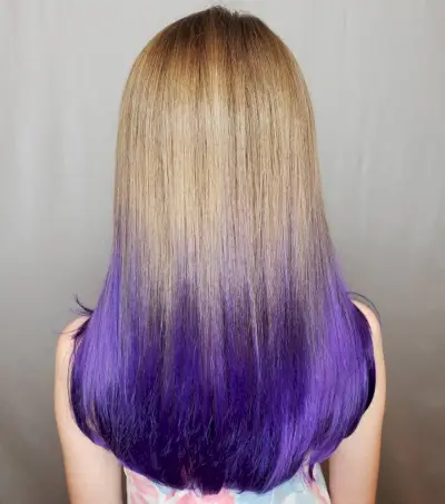 Light Brown to Pastel Purple Ombre