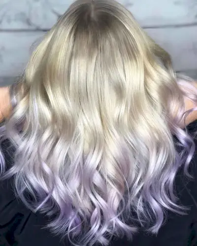 Pastel Purple and Blonde Hair