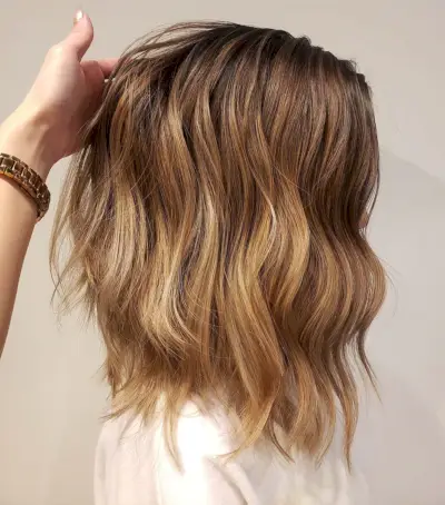 Dark Caramel and Sandy Blonde Hair