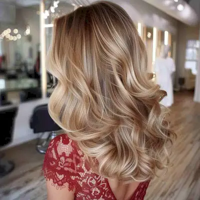 Caramel Balayage on Beige Blonde Hair