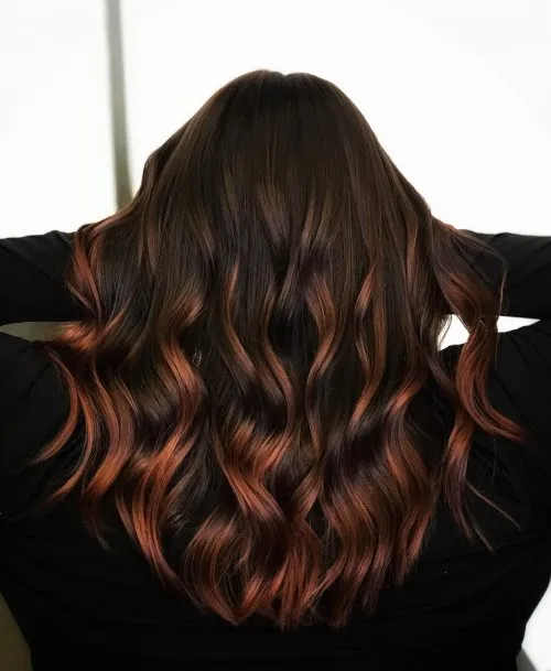 Copper Red Ombre Hair' title=