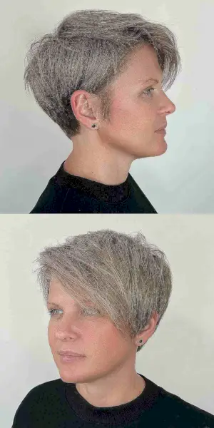 Ash Brown on Short Hair with an Undercut