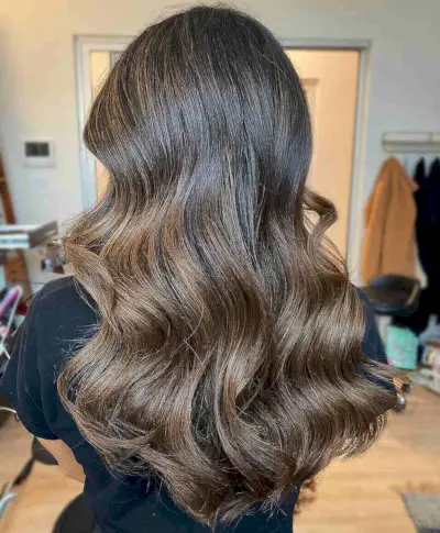 Light Chocolate Brown Hair with Caramel Tones