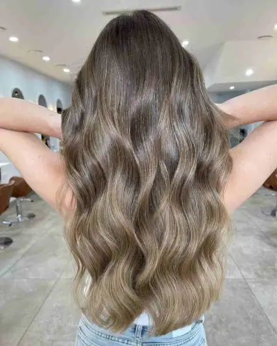 Melted Light Sandy Brown Wavy Hair