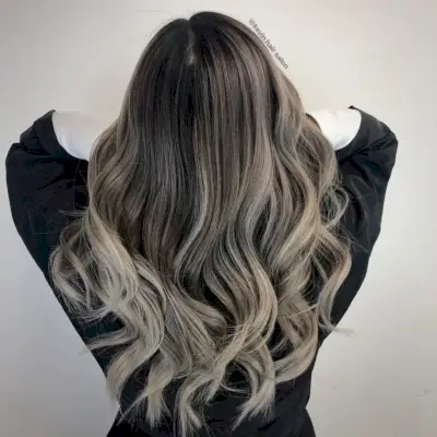 Classic Black to Dark Ash Blonde Ombre