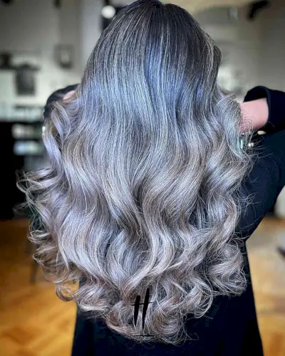 Dark Ash Blonde Balayage and Long Waves