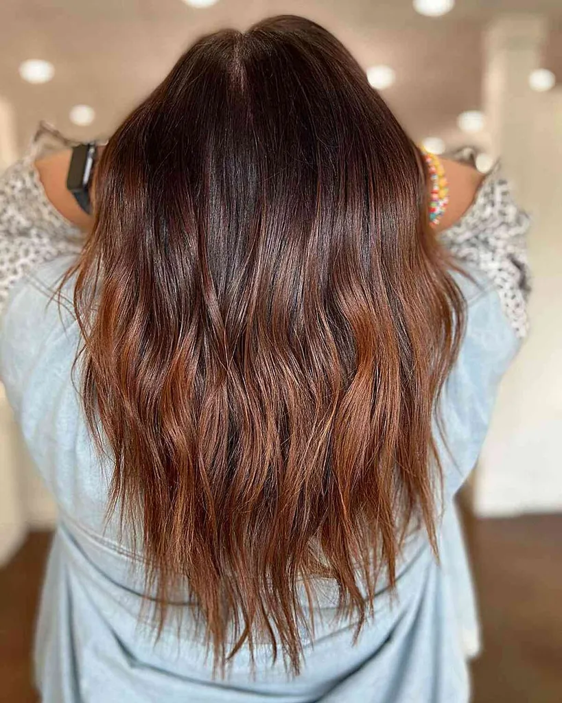 26 ideas modernas de color de cabello castaño rojizo Balayage' title=