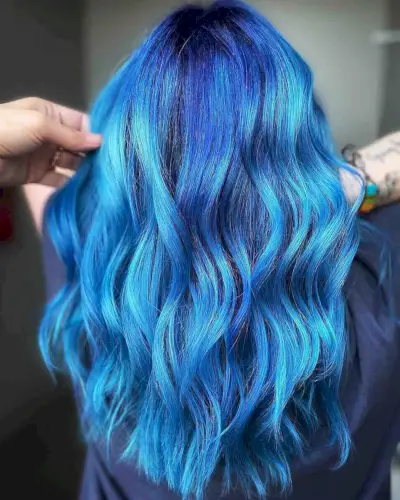 Electric Dark Neon Blue