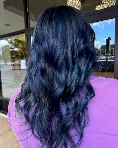 Dark and Faded Electric Blue
