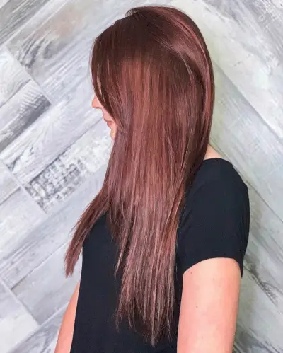 chocolate merlot burgundy hair