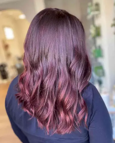 Red Purple Ombre Haircolor
