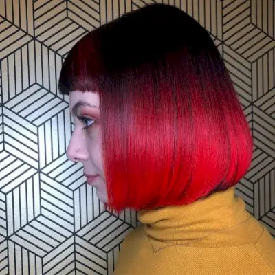 Bright Red ombre