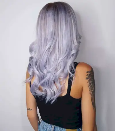 Silver purple hair