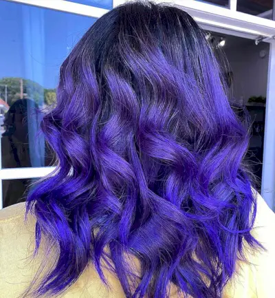 Radiant Purple Waves for women with thick mid-length hair