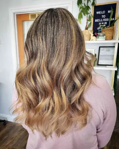 Beautiful Honey Blonde Balayage Hair Color