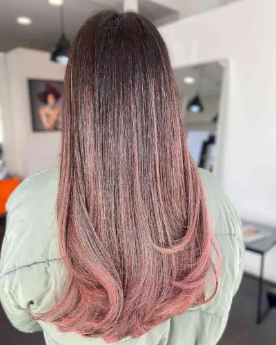 Feminine Pink Balayage Ombre