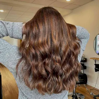 Hand-Painted Auburn Balayage Hair
