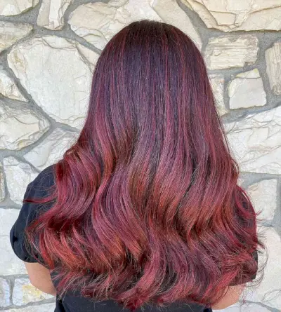 Balayage & Red Highlights