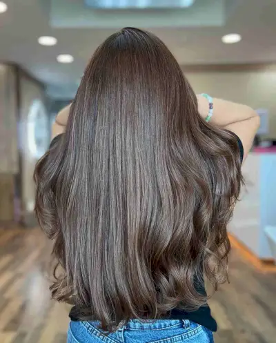 Cool-Toned Chocolate Brunette Hair Color