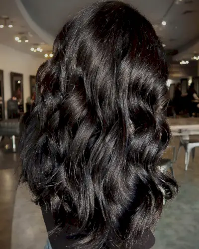 Solid dark chocolate hair color