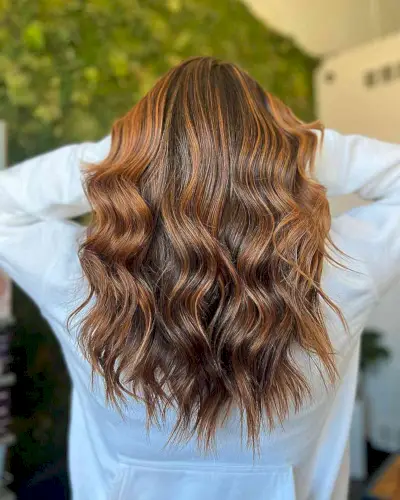 Chocolate Brown and Vibrant Copper Highlights