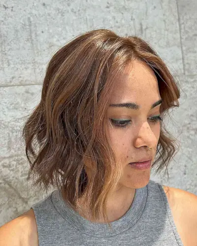 Gorgeous Light Brown Balayage Bob for Short Hair