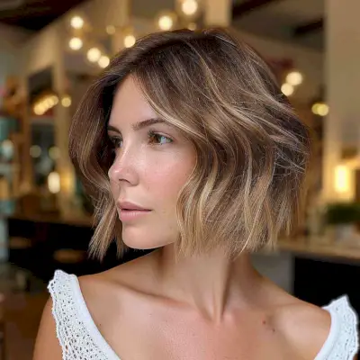 Chin-Length Bronde Balayage Highlights