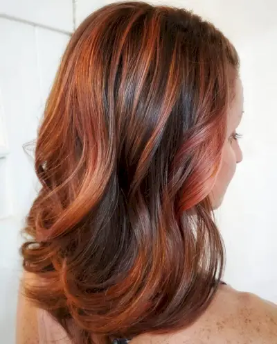 Perfect Copper Rose Gold Highlights for Brunettes
