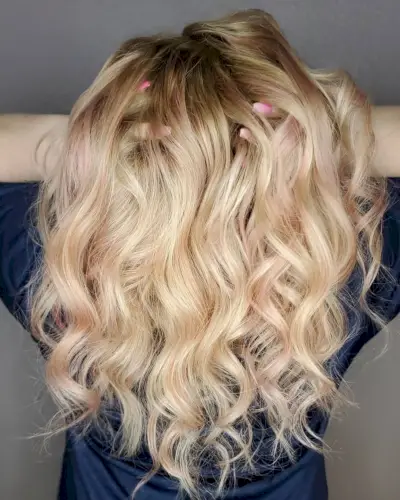 Pastel Rose Gold Highlights