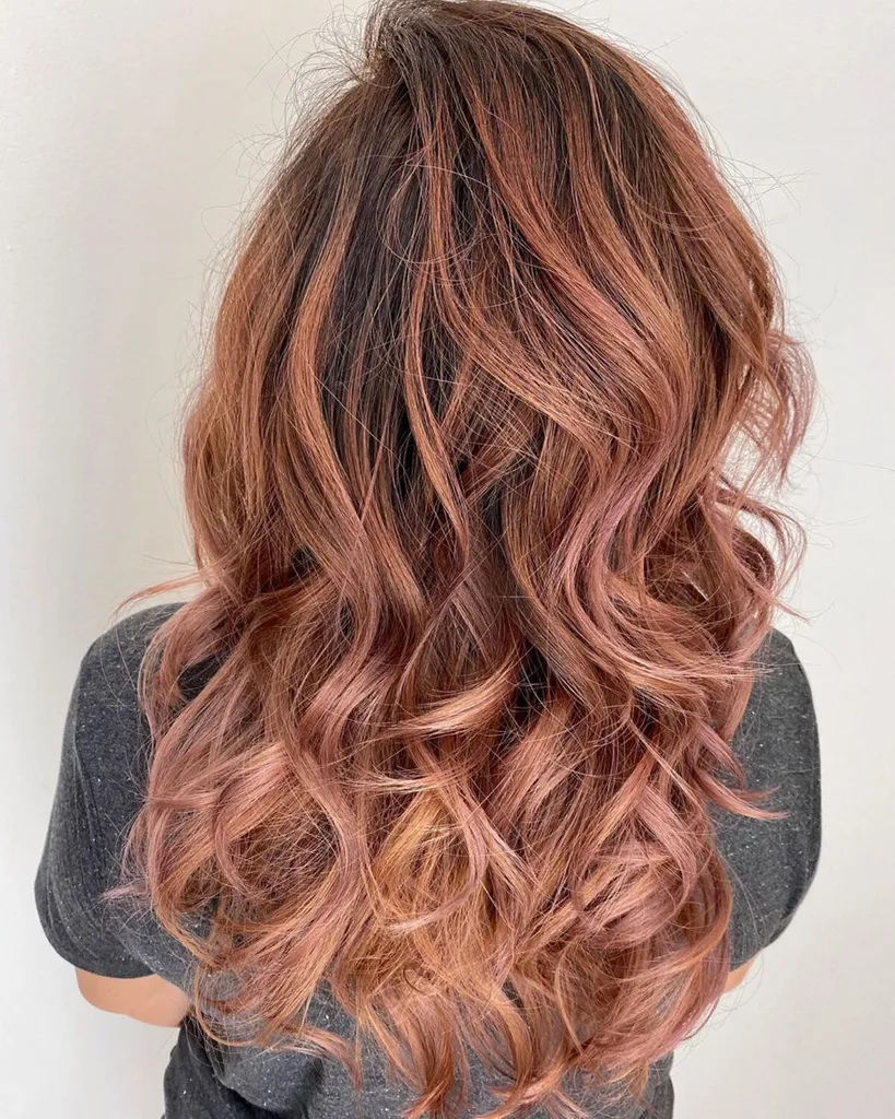 Rose Gold Balayage akcentai' title=
