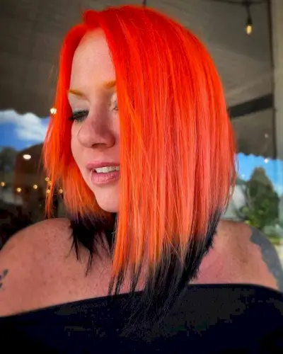 Orange to Black Reverse Ombre