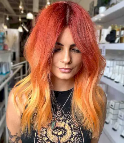 auburn orange color melt