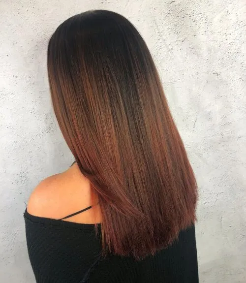 Auburn Red Balayage' title=