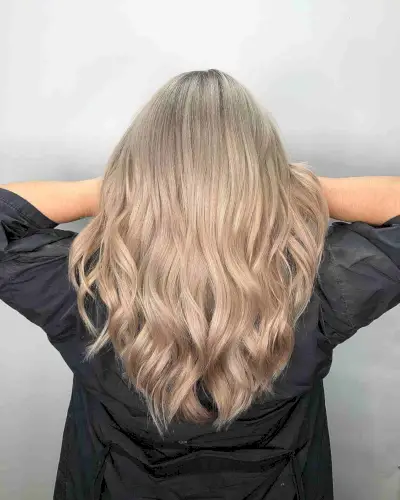 Medium-Length Bubbly Blonde Hair
