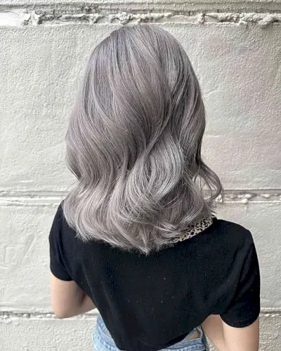 Steel Grey Balayage Hair Color Ideas