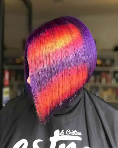 Crazy Hair Color Placement for women with edgy hair