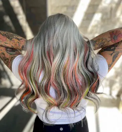 Ash Silver with Peekaboo Highlighted Ends