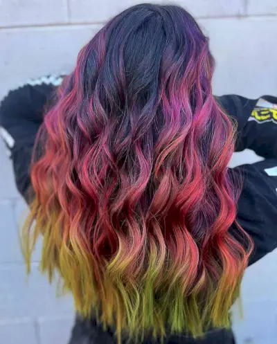 Sunset Melted Ombre Color Idea