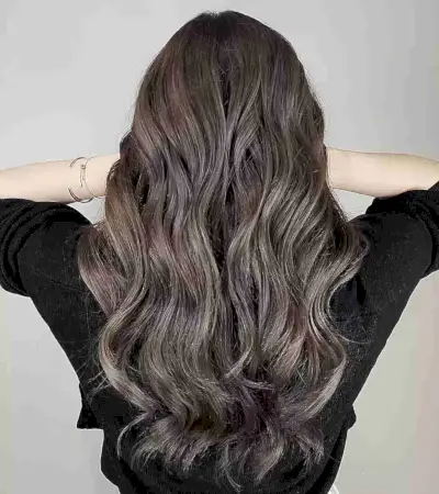 Gray Light Ash Brown with Long Waves