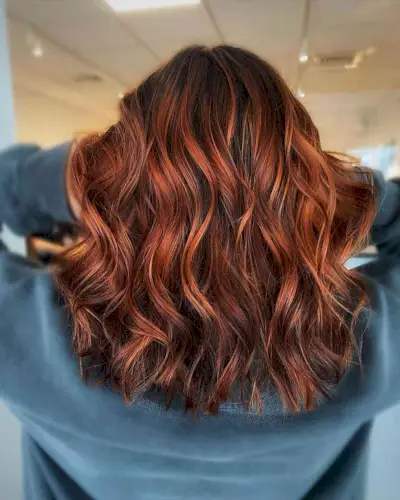 Chocolate-Toned Auburn Waves