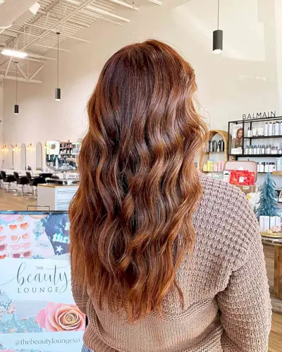 Long Brown Hair with Auburn Highlights