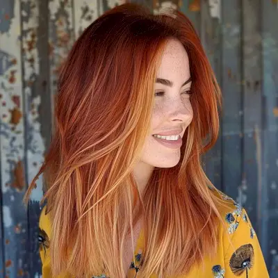 Auburn ombre hair color