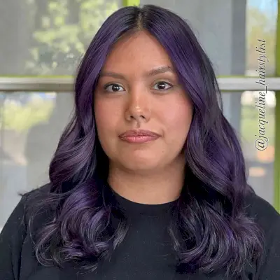 Bold and Vibrant Purple Highlights