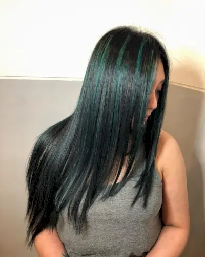 Turquoise Green Partial Highlights