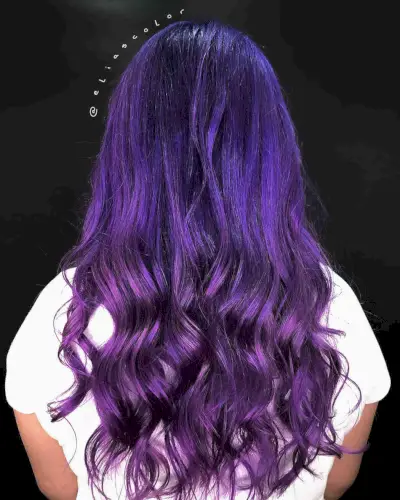 Dark to light violet ombre