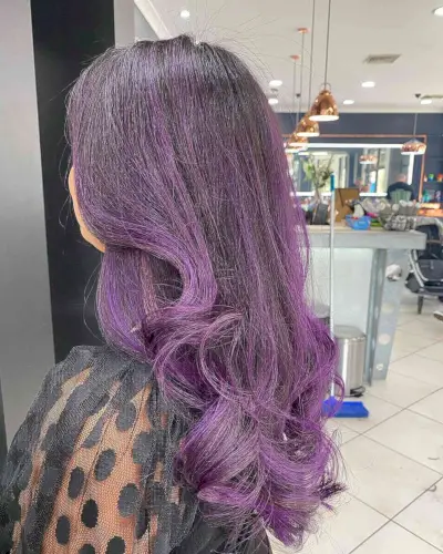 Violet Hair with Highlights